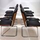 Set of 4 Martin Stoll Leather Dining/Conference Chairs by Professor Karl Dittert