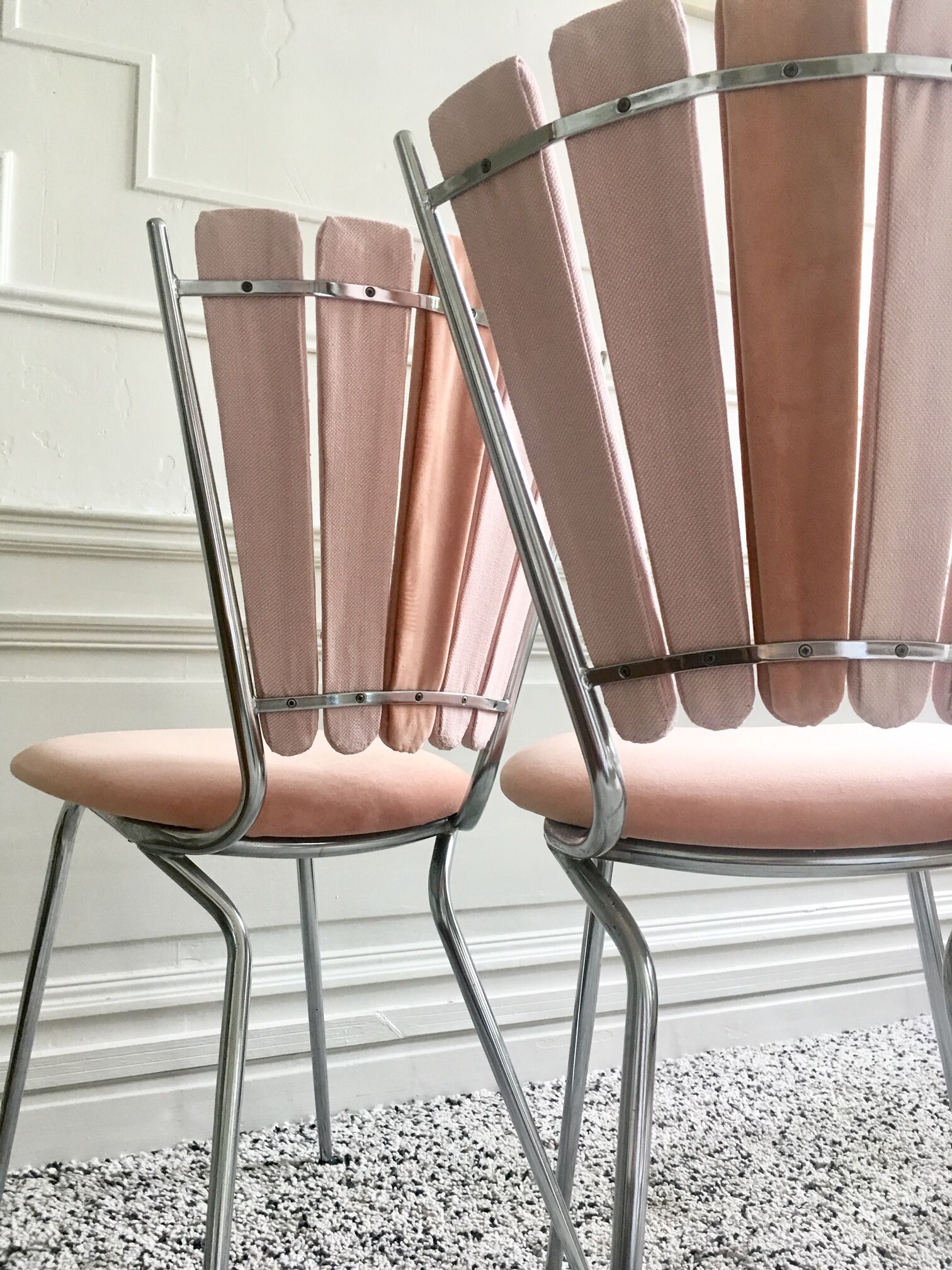 restored vintage "petal" chairs
