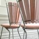 restored vintage "petal" chairs