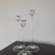 Set with 3 glass candle holders