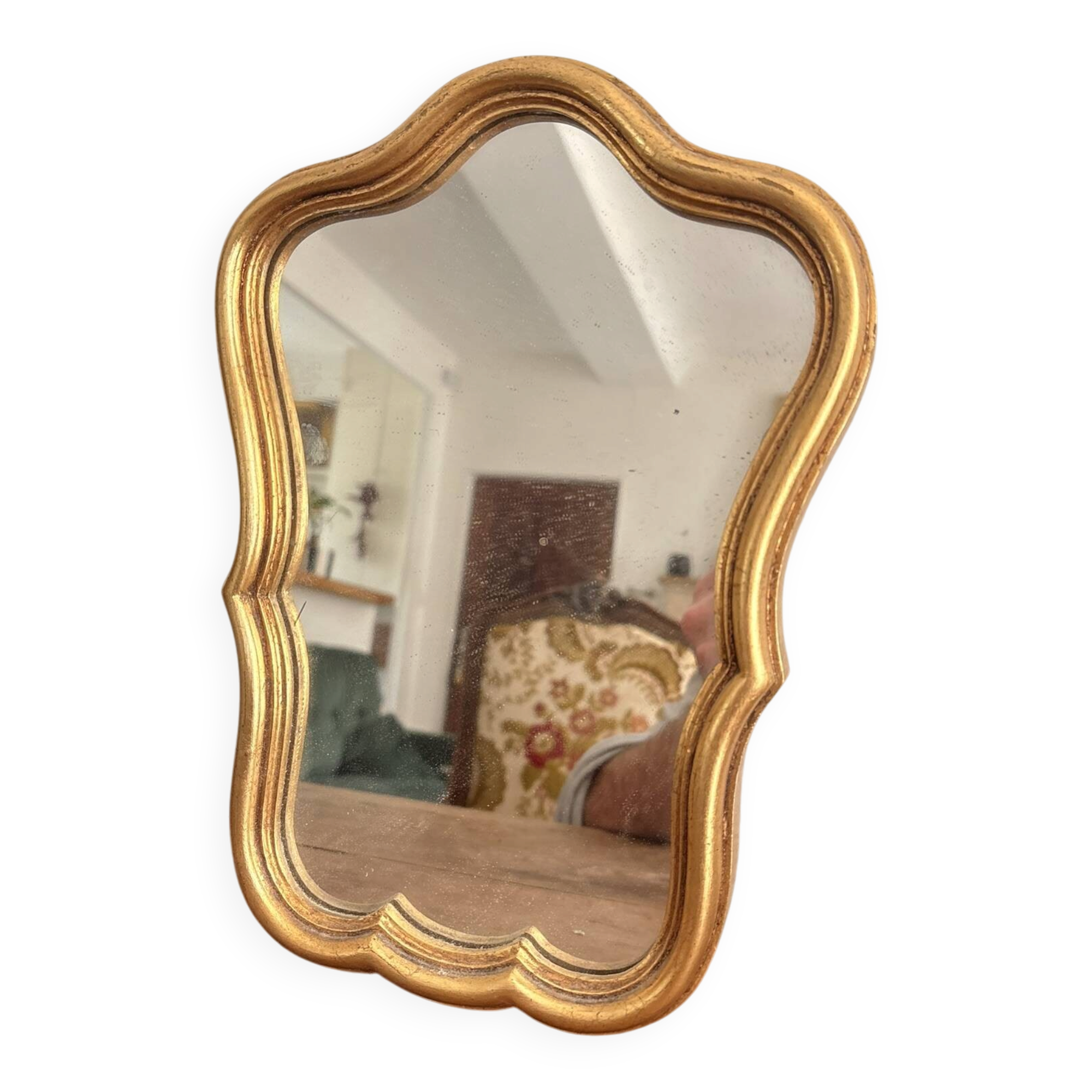 Miroir Bois Doré Feuille Or Style Louis XV