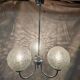 Vintage 70s globe pendant light