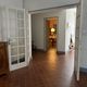 Triptych glass door with three panels featuring small panes. Vintage.