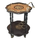 Marquetry trolley on wheels