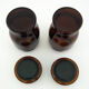 2 brown glass jars - Lever made in Belgium 1970