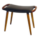Scandinavian Stool in Teak and Leatherette