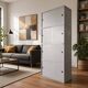 Light taupe vintage cabinet with sliding doors KEWLOX