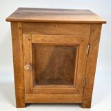 Vintage: small antique walnut jam pot with wheels