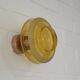 1 of 2 hand blown amber glass ceiling lights / redesign vintage wall lamps