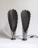 Paire de lampes en acier brossé⎮Années 60,70