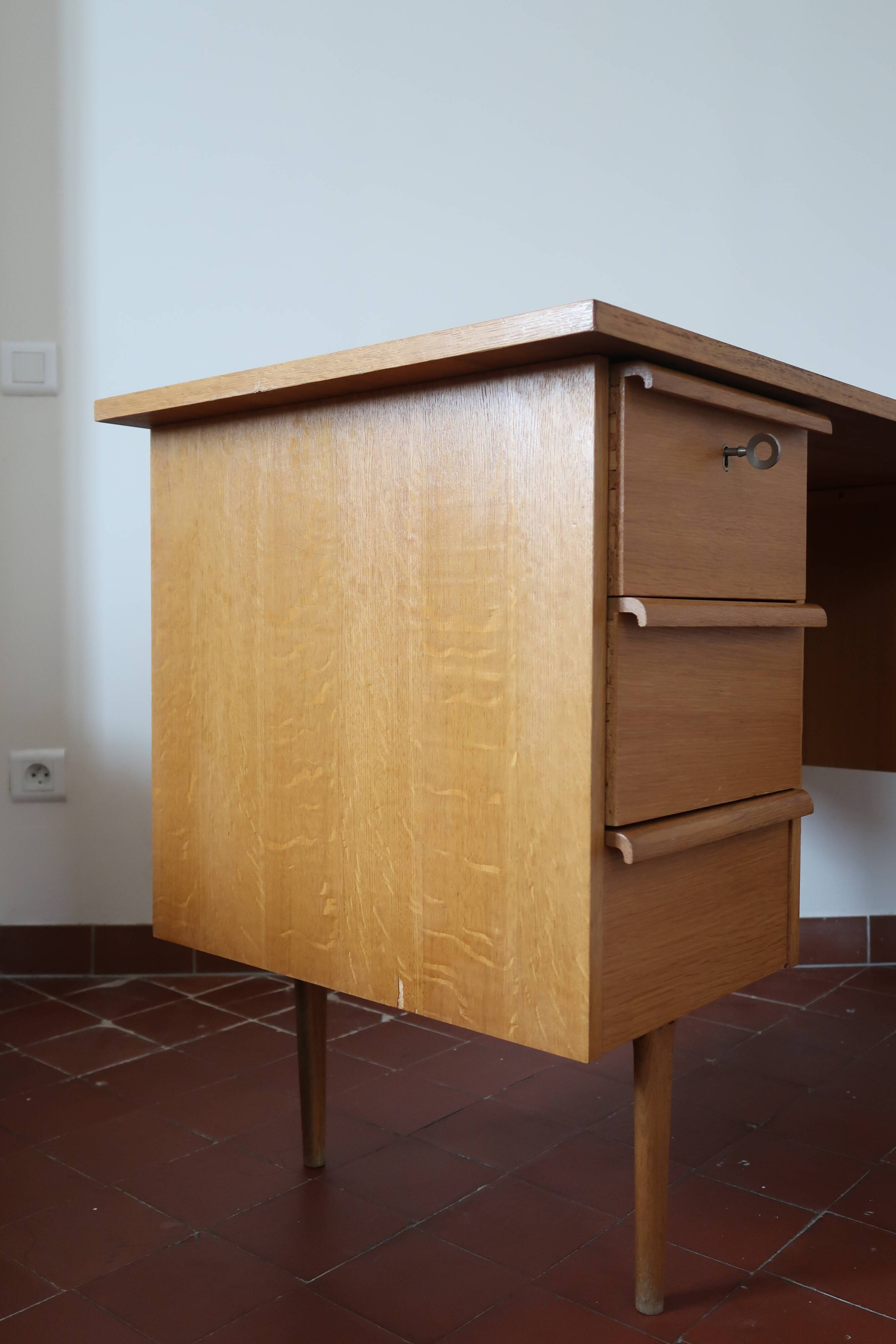 Scandinavian light wood desk