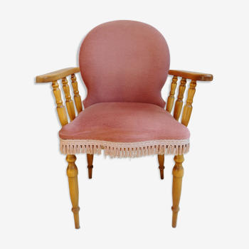 Velvet fringe armchair