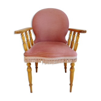 Velvet fringe armchair