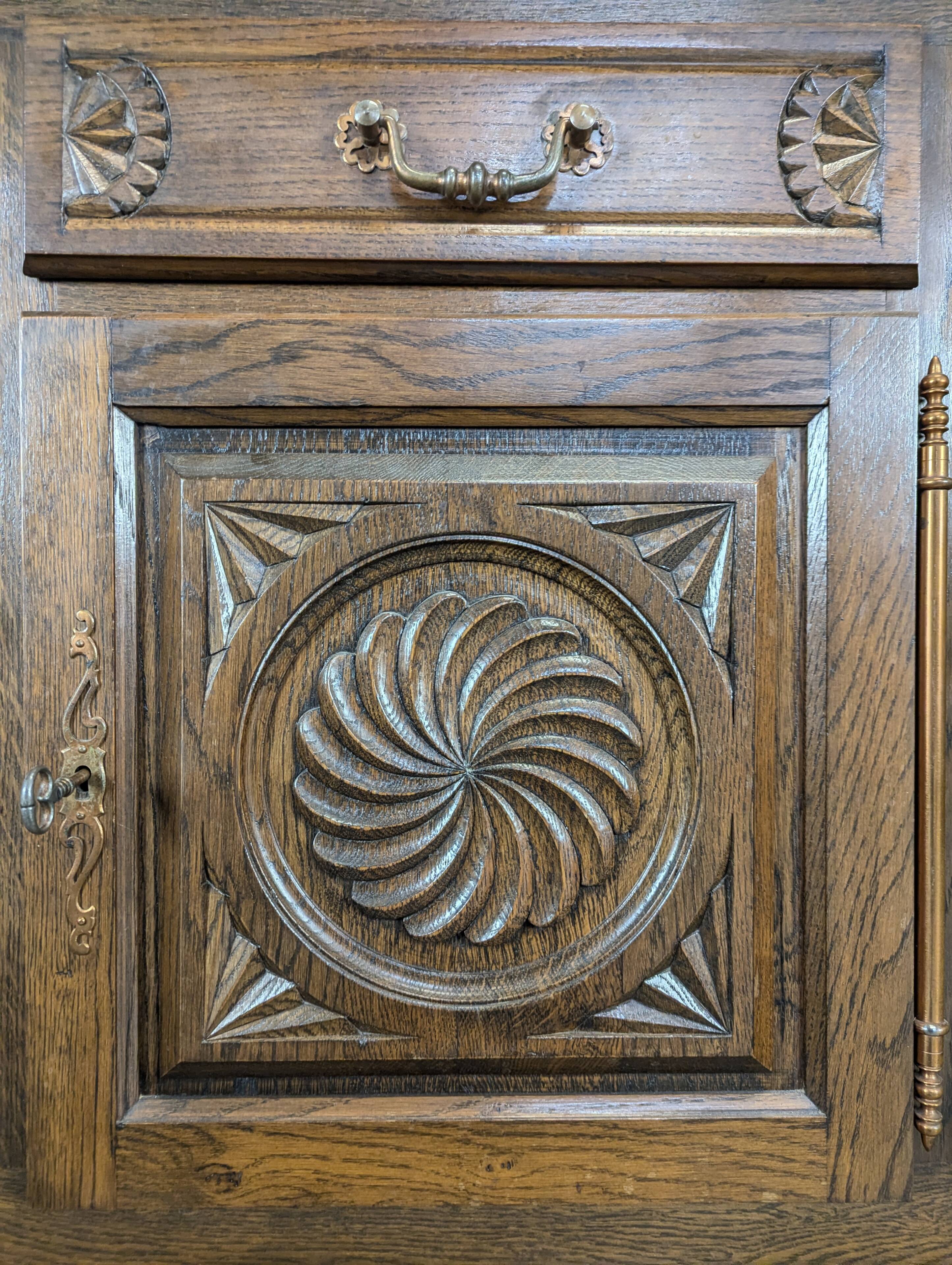 Brutalist sideboard in the spirit of Dudouyt.