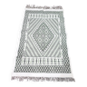 Hand-woven white and green margoum rug