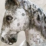 Ancien cheval de manège en fer 1920