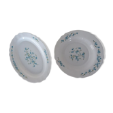 2 dishes veronica blue flowers Arcopal France 177102