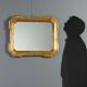 Antique cabaret mirror in gilded wood, Italy, 19th century