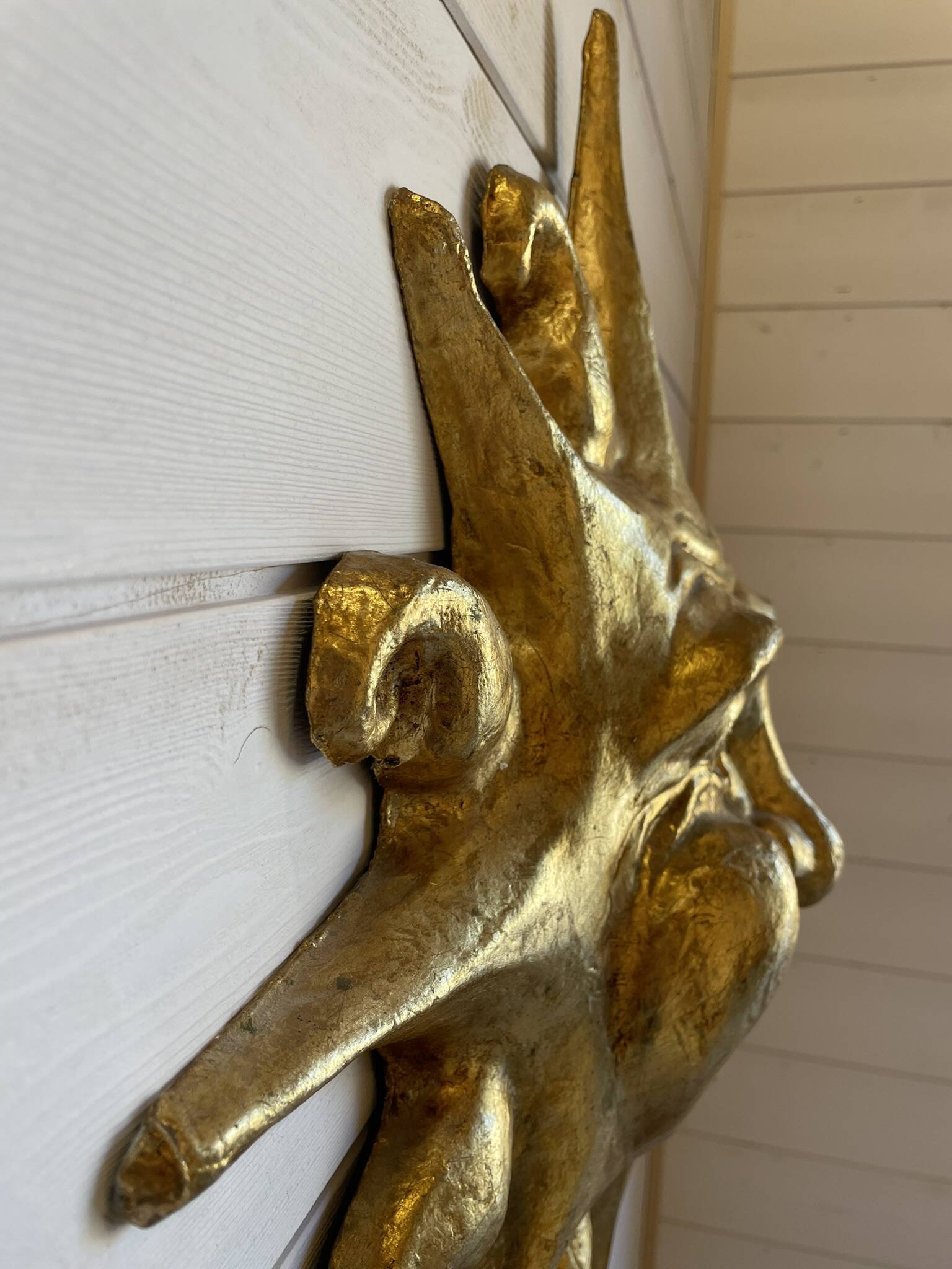 Large sculpted and gilded sun wall art - Artisanal craftsmanship / La Venexiana Venice