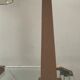 Pair of vintage terracota ceramic column lamps