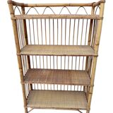 1960s rattan shelf from France