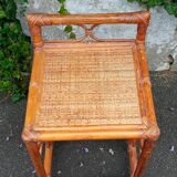 Rattan side table
