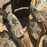 Paire de fauteuils cabriolets de style Louis XV
