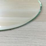 Mirror beveled round top