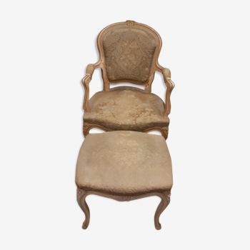 Louis XV style chair with its classic foot rest