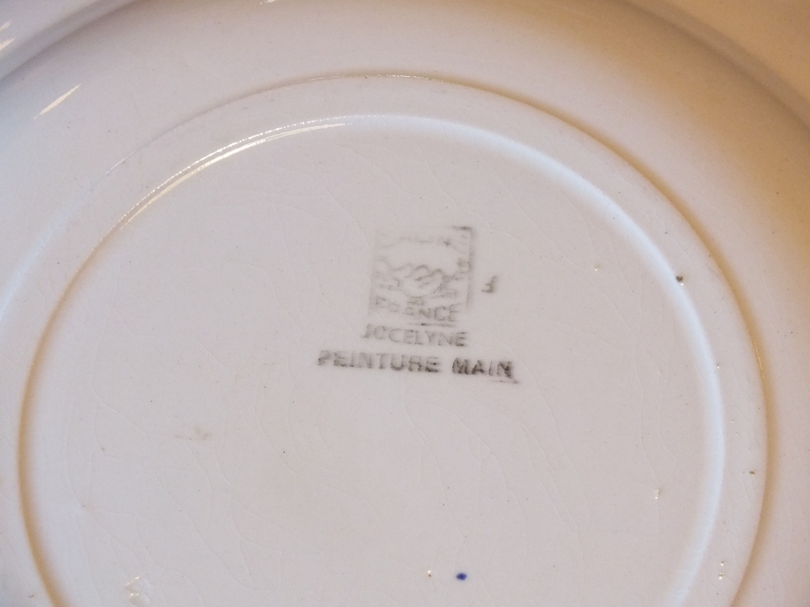 Hollow dish 50s Salins model Jocelyne - flowers