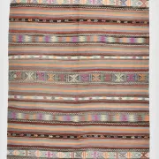 Vintage Turkish Green Kilim Rug, Bohemian Eclectic Home Decor, 176x230Cm