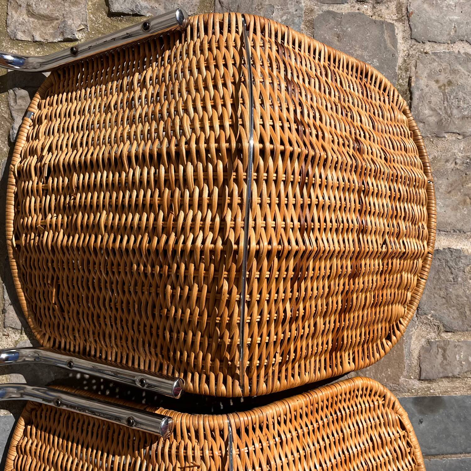 Italian rattan chair from the 1970s