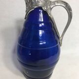 Former pitcher ewer molded glass blue