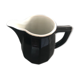 Pot à lait en faïence noire et blanche