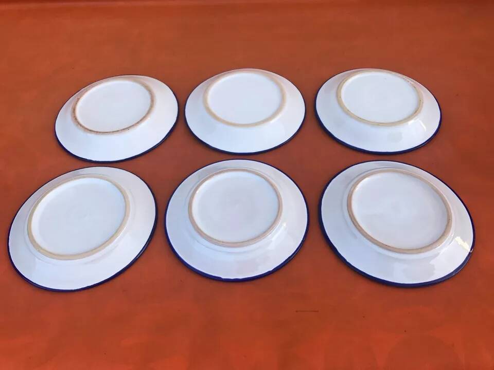 6 earthenware dessert plates