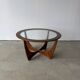 Round coffee table in solid teak, Astro model by Victor Wilkins.