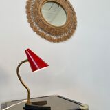 Old lamp red desk casserole year 50
