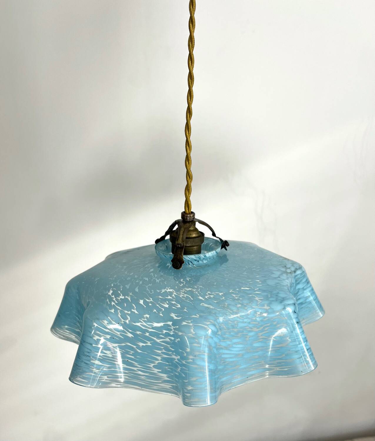 Clichy blue opaline pendant light