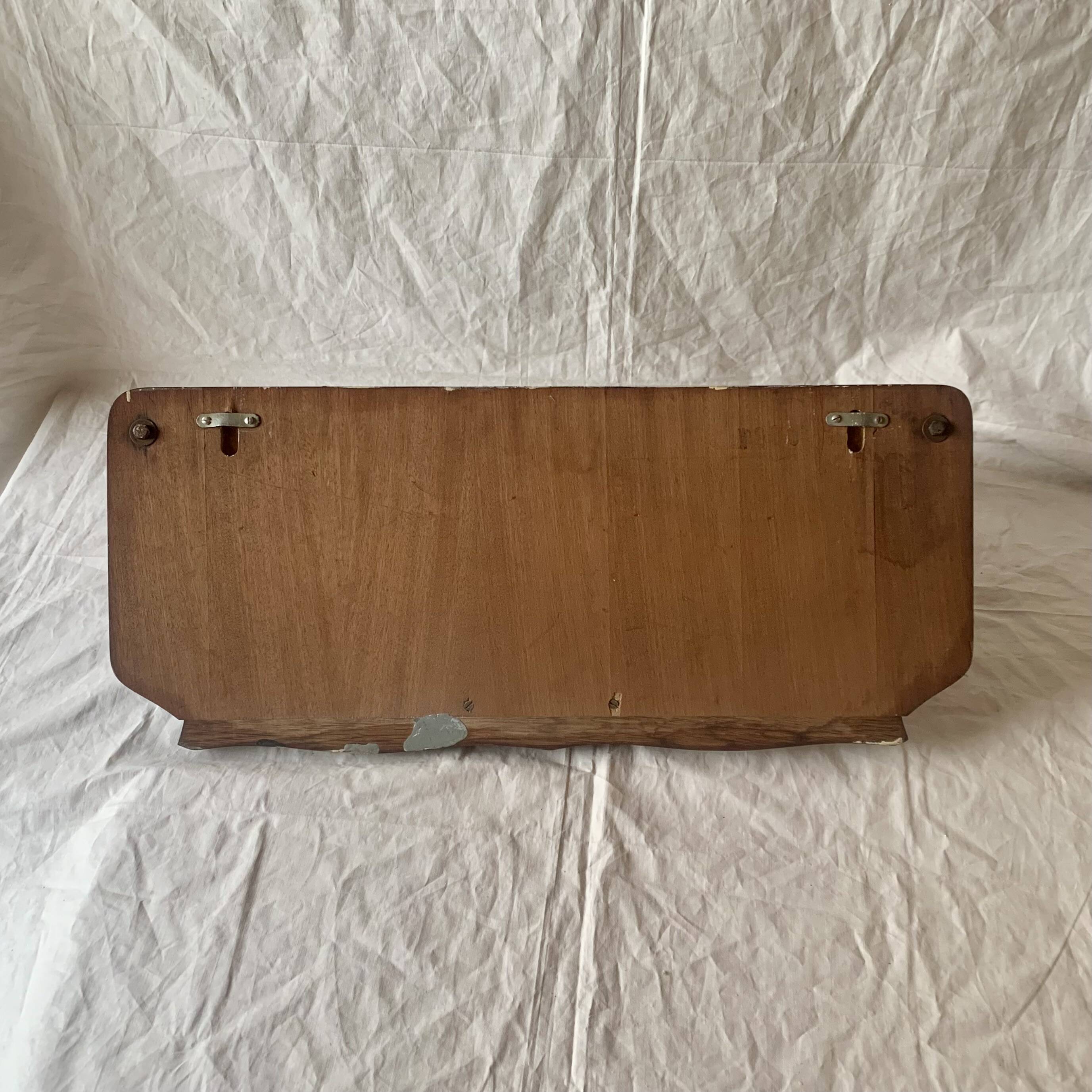 Art Deco wooden wall coat rack