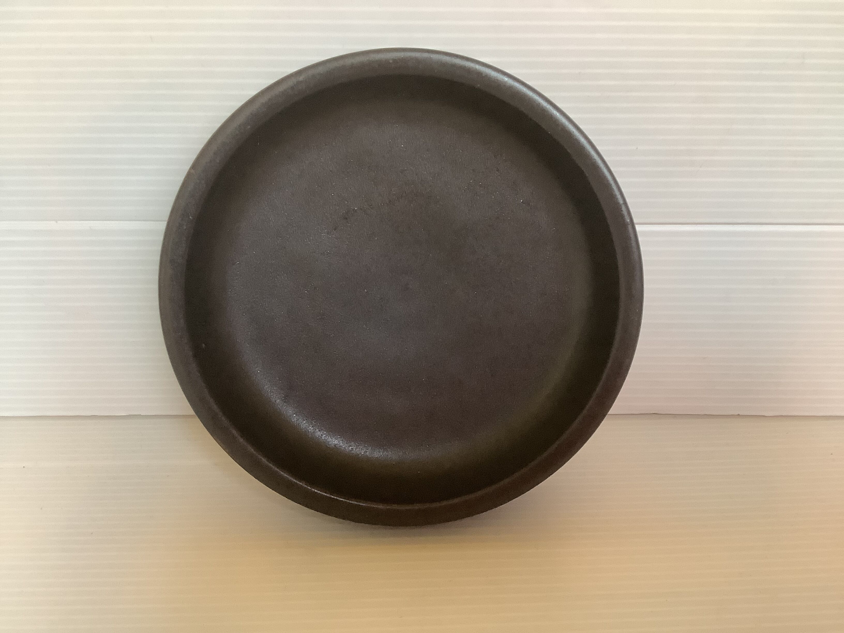 Brown ceramic catchall Jersey pottery