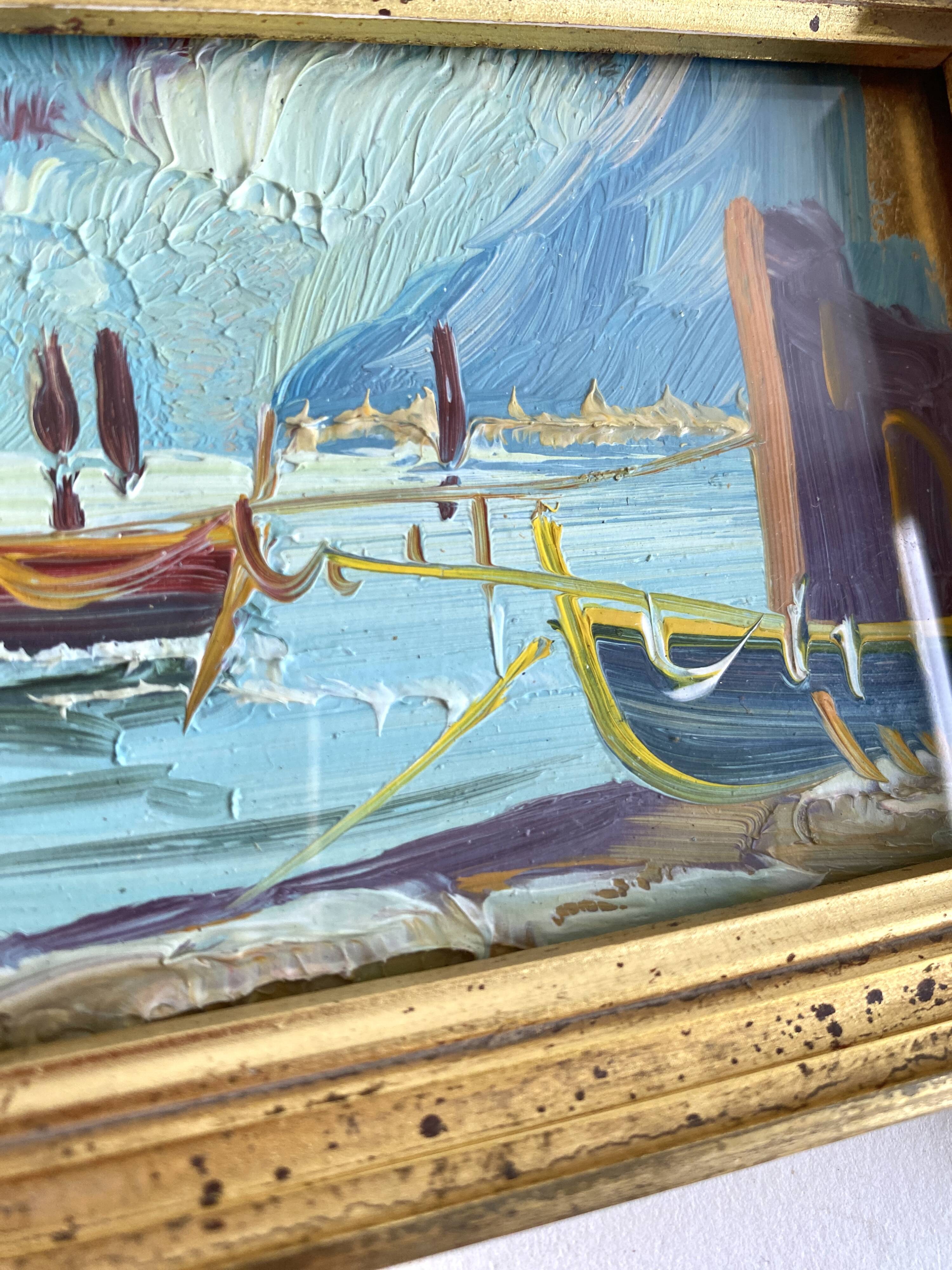Framed oil duo