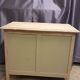 Old 2-door chest of drawers in air-coated oak, to be painted or varnished.