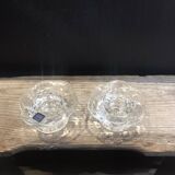 Vintage glass flower candle holders Arabia Finland