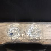 Vintage glass flower candle holders Arabia Finland