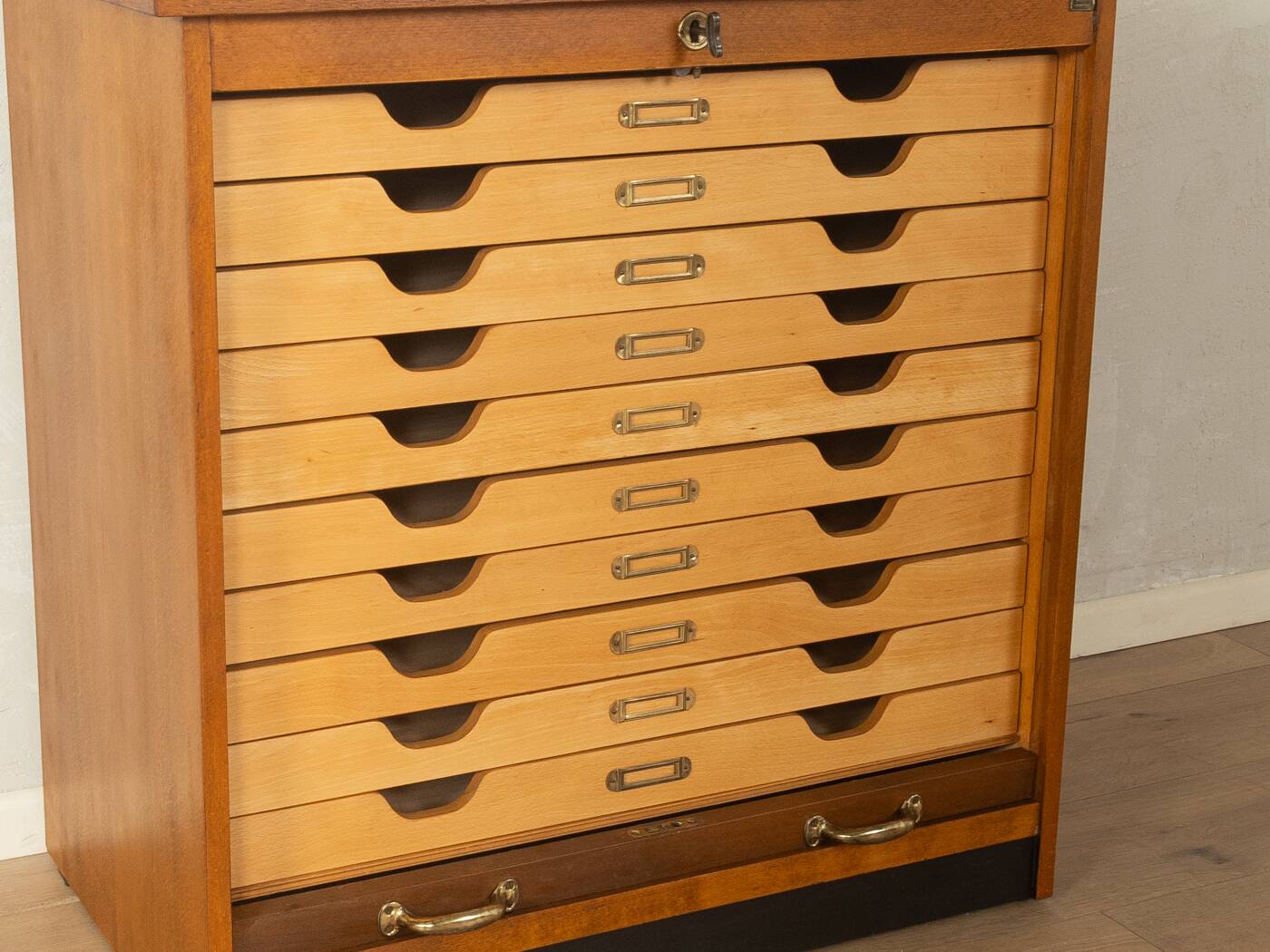 Classic tambour door cabinet from the 1960s