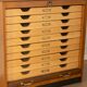 Classic tambour door cabinet from the 1960s
