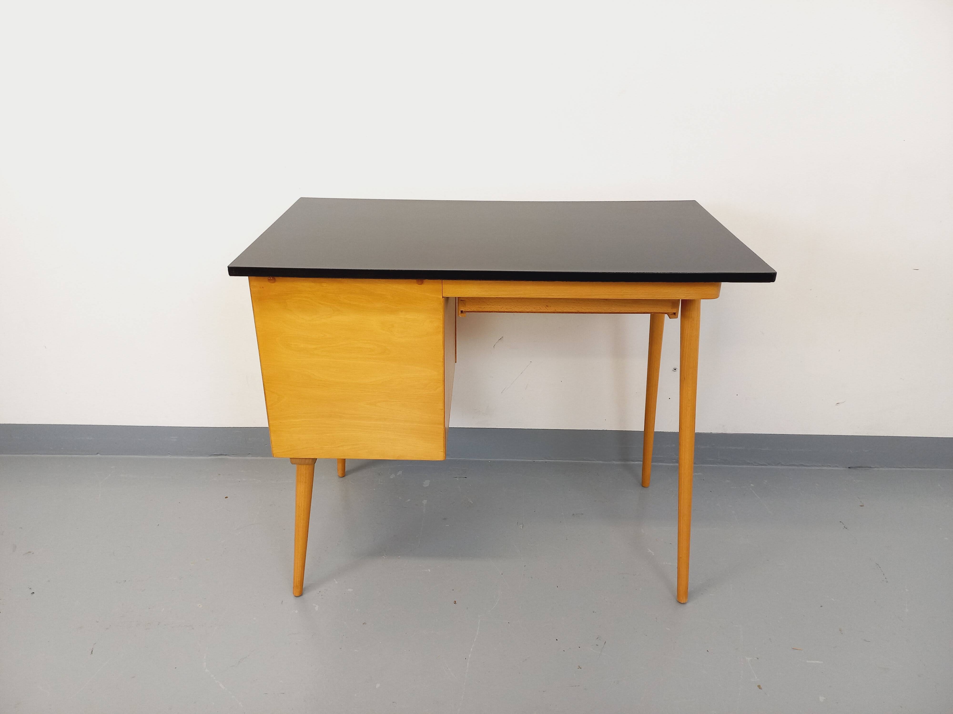 Baumann vintage wooden desk from the 1950s