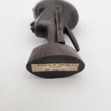Sculpture africaine ancienne tête de femme en ébène