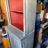 Small gray cabinet 1 body / red interior