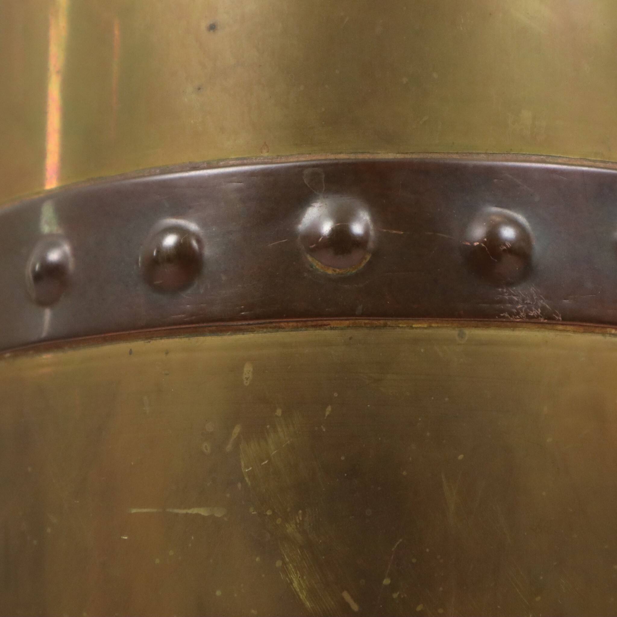 Unique XL Artillery Shell Umbrella Stand – WWI Trench Art (1915) – Lion Hea